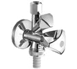 Schell Comfort robinet d'arrêt combi 1/2 x 3/4 x 10 mm - chromé - avec clapet anti-retour et raccordement machine à laver/lave-vaisselle