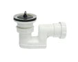 Viega PP siphon de douche avec crépine 6/4 x 70 mm - 40 mm - blanc synthétique - avec bouchon