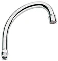 Grohe Costa bec d'écoulement M22 forme-HU chromé avec mousseur - orientable - saillie 140 mm