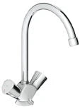 Grohe Costa L mélangeur cuisine pour écoulement libre - chromé - avec bec orientable - avec porte-chainette