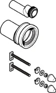 Geberit Duofix set de raccordement 90 x 45 mm excentrique pour toilette suspendue, avec materiel de fixation