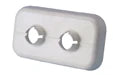 Begetube rosace de finition double 15 mm - entraxe 50 mm - blanc