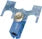 Begetube boite à encastrer 90° FM 1/2 x 16/2,2 mm - bleu - avec collier de fixation