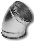 Sanutal Spiralit coude 45° MM 160 x 160 mm - avec joint