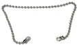 DBJ chaînette en perles 3,2 mm (rouleau 50m) - chromé - prix par mètre