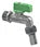 Arco Garden Nano robinet de double service à bille met hendel (vert) MM 1/2 x 3/4 - nikclé - Vitacq - avec raccord cannelé
