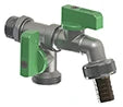 Arco Garden Nano robinet de double service à bille met hendel (vert) MM 1/2 x 3/4 x 3/4 - nikclé - Vitacq - avec raccord cannelé