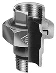 Atusa Noir 341 raccord union droit joint conique MF 3/4 x 3/4