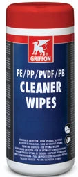 Griffon Wipes lingettes nettoyantes (pot 100 pièces) pour PE, PP, PVDF et PB - prix par pot