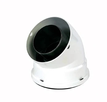 Ubbink Alu/K coude blanc 80/125-45°