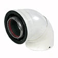 Ubbink Alu/K coude blanc 80/125-87°
