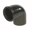 Ubbink Rolux PP coude arrivée d'air 90° MF 80 x 80 mm - noir
