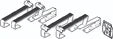 Bulex pattes de fixation pour tuiles standards - 1 panneau (4 pièces)