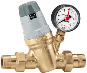 Caleffi 535 réducteur de pression FF 3/4 x 3/4 - 1-6 bar - avec manomètre - monobloc dessin - laiton