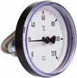 Euro-Index Thermomètre d'applique 63 mm 0/120g avec ressort d'attache - 63822K-BN