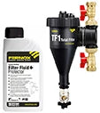 Fernox TF1 séparateur de boue avec aimant 28 x 28 mm - avec filtre fluid 500 ml