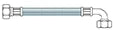 Fixaflex Superflex 25 inox flexible avec coude FF 1/2 x 1/2 - 1000 mm - Max 90° C