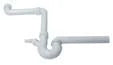 Geberit PP siphon tubulaire simple gain de place 6/4 x 40 mm - blanc - avec raccordement machine à laver