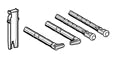 Geberit WSS set tiges pour toutes les plaques de commande