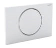 Geberit Sigma 10 plaque de commande - blanc - avec 1 touche blanc et anneau chromé