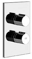 Gessi Emporio mitigeur murale chromé thermostatique- excl corps d'encastrement