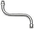 Grohe bec d'écoulement M22 forme-S chromé avec mousseur, orientable, saillie 150 mm