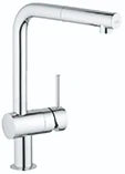 Grohe Minta mitigeur cuisine - chromé - L-bec d'écoulement - mousseur extracible