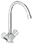Grohe Costa L mélangeur cuisine - chromé - avec bec orientable - avec porte-chainette