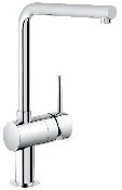 Grohe Minta mitigeur cuisine - chromé - L-bec d'écoulement - débit réglable