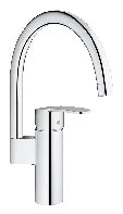 Grohe Eurostyle Cosmopolitan mitigeur cuisine avec bec d'écoulement haut- chromé - bec d'écoulement pivotant