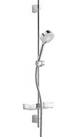 Hansa HansaBasicjet set de douche 920 mm - avec douchette Basicjet 95 mm - 3 jets - chromé - flexible de douche 1750 mm - porte-savon