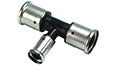 Henco PK-serie PVDF à sertir té réduit 90° FFF 50 x 40 x 50 mm