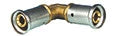Henco laiton à sertir coude 90° FF 16 x 16 mm