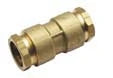 Huot BSN laiton raccord bicône droit FF 4/4 x 4/4