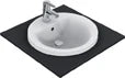 Ideal Standard Connect lavabo encastré 480 x 480 mm - blanc - avec trou de robinet - avec trop-plein