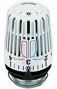 Heimeier K tête thermostatique - blanc - bâtiments publics - avec bague antivol avec contre-écrou