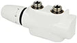 Heimeier Multilux 4 vanne raccordement radiateur 100% - raccordement sol/mur - blanc - incl tête thermostatique DX - blanc - 1/2 x EK3/4
