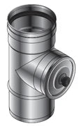 Roccheggiani SPG 316L inox simple paroi pièce d'inspection MF 130 x 130 mm (joint Viton)