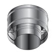 Roccheggiani SPG 316L inox simple paroi chapeau de tirage 130mm