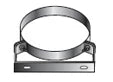 Roccheggiani SPG 316L inox simple paroi fixations murales 80 mm