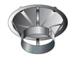 Roccheggiani SPG 316L inox simple paroi chapeau pare-pluie 200 mm