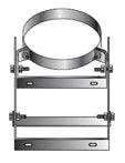 Roccheggiani SP - DP25 inox fixations murales réglables (30-300 mm) 180 mm - convient pour DP25 130 mm (130/180)