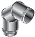 Roccheggiani DP25 inox double paroi coude 90° MF 130 x 130 mm (130/180)
