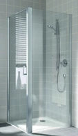 Kermi Cada XS TWD paroi latérale 900 x 2000 mm - réglage 860-910 mm - verre de sécurité ESG clair clean - profilé: argent poli