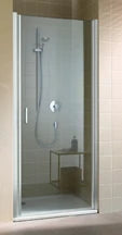 Kermi Cada XS 1WR porte pivotante 850 x 2000 mm - réglage 810-860 mm - verre de sécurité ESG clair clean - ouverture intérieure/extérieure charnière droite - profilé: argent poli