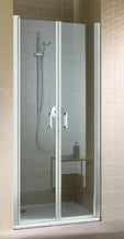 Kermi Cada XS PTD porte battante 900 x 2000 mm - réglage 860-910 mm - verre de sécurité ESG clair clean - profilé: argent poli