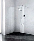 Kermi XB WIW Walk-In paroi de douche 1100 x 2000 mm - réglage 1080-1100 mm - verre de sécurité ESG clair - profilé: argent poli