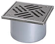 REHAUSSE 150 - 150 MM o 125 MM gris abs Réhausse - grille inox classe L15 vissé