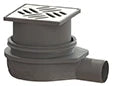 Kessel Ultraflat 79 sterfput-siphon de sol 120 x 120 mm - inox grille - avec garde d'eau 50 mm & rehausse standard