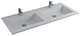Procasa Quadra table vasque marbre de synthèse avec 1 vasque droite 1200 x 500 mm - blanc mat